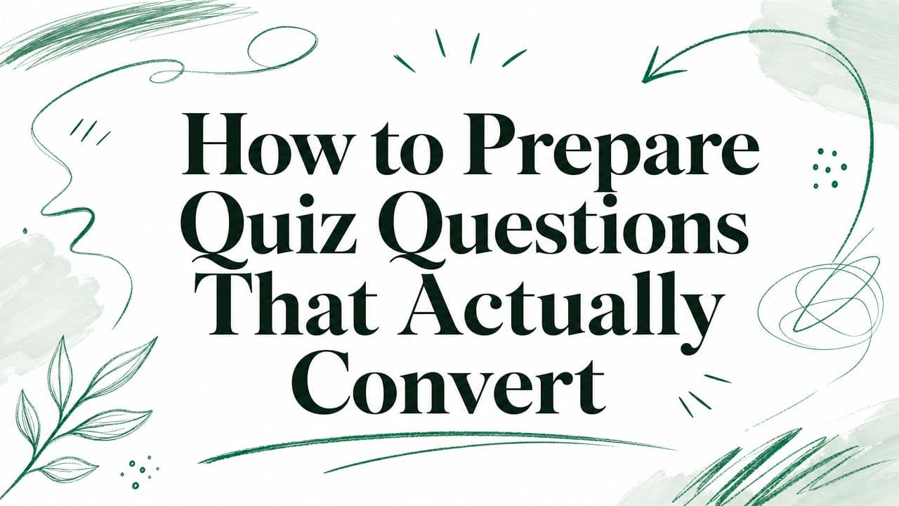 How to Prepare Quiz Questions That Actually Convert
