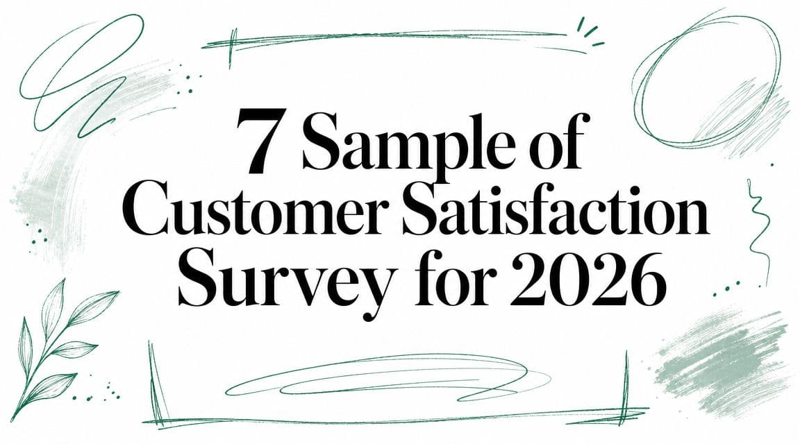7 Sample of Customer Satisfaction Survey for 2026