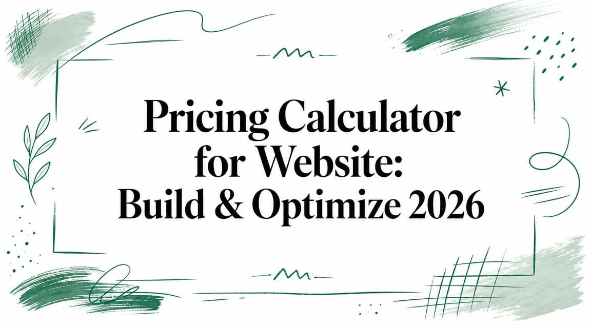Pricing Calculator for Website: Build & Optimize 2026